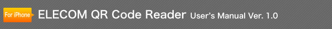 ELECOM QR Code Reader User's Manual Ver. 1.0
